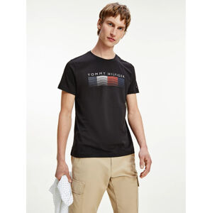 Tommy Hilfiger pánské černé tričko Graphic - M (BDS)